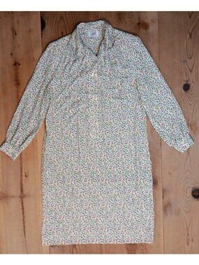 VTG Studio Collection Womens Petite 14 Dress Funky Retro Button Up 80s Office